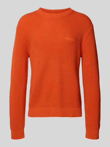 Tommy Jeans Regular Fit Strickpullover aus reiner Baumwolle Orange 2