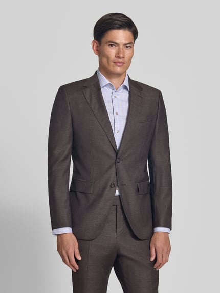 BOSS Slim Fit Sakko aus Schurwoll-Mix Modell 'H-Huge-MM-264' Mittelbraun 4