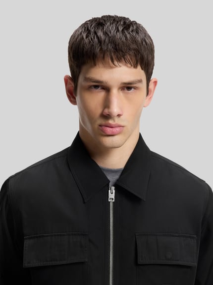 HUGO oversized fit hemjack met labeldetail model 'Elack' Zwart - 3