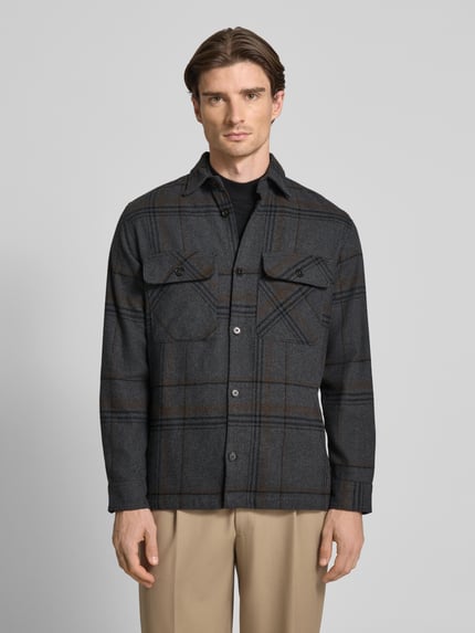 JACK & JONES Premium Freizeithemd mit Knopfleiste Modell 'RAYLE' Anthrazit 4