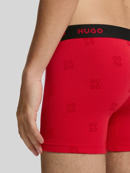 HUGO Pants mit Logo-Bund im 3er-Pack Rot 6