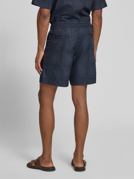 BOSS Orange Szorty chino o kroju tapered z czystej bawełny model 'SANDREW_6_SHORTS' Granatowy 5