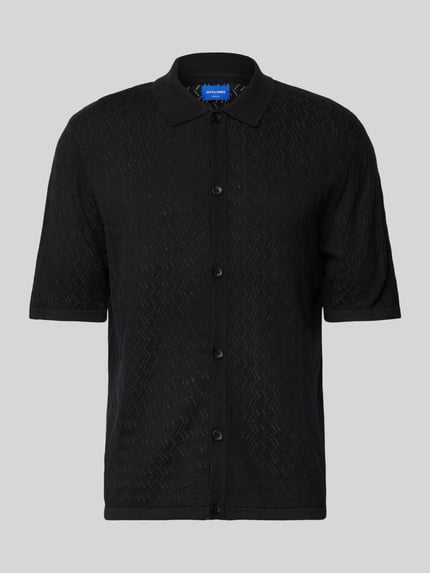 JACK & JONES Regular fit vrijetijdsoverhemd met polokraag, model 'TYLER' Zwart - 2