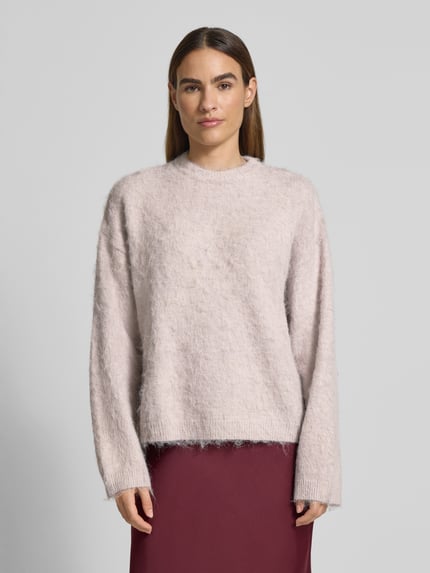 Jake*s Collection Sweter z dzianiny o kroju relaxed fit z dodatkiem wełny Różowawy 4