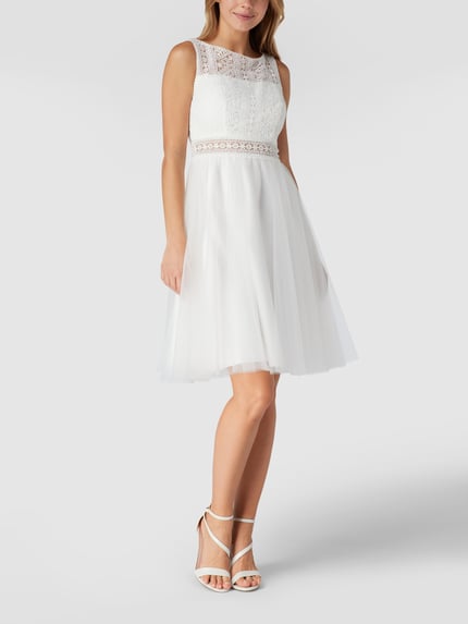 LUXUAR FASHION Brautkleid mit floralen Stickereien Offwhite 4