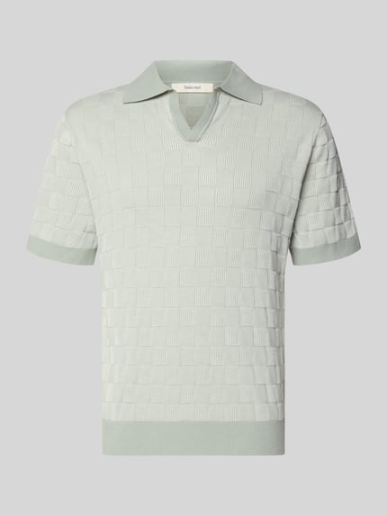 Produktfoto, Relaxed Fit Poloshirt aus reiner Baumwolle Modell 'MILAS' von SELECTED HOMME, mehrfarbig, Gitterkaro, Strick, Kurzarm, Polokragen, V-Ausschnitt