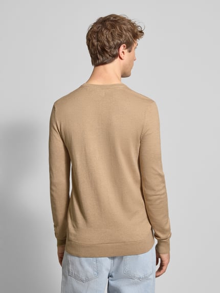 Blend Gebreide pullover met ronde hals, model 'BAGGE' Beige - 5