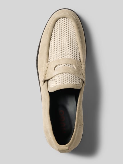 HUGO Loafers van echt leer Beige - 3