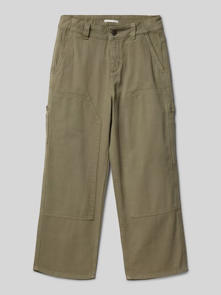 Tom Tailor Baggy broek van katoen Olijfgroen - 1