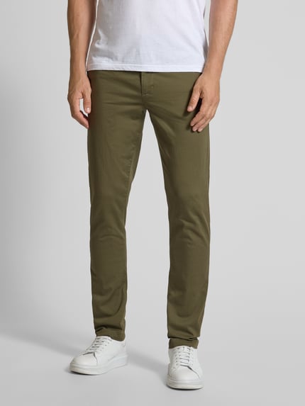 Tommy Hilfiger Slim Fit Chino aus Baumwoll-Mix Oliv 4