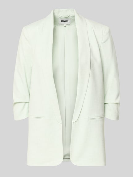 Produktfoto, Regular Fit Longblazer mit 3/4-Ärmeln Modell 'ELLY' von ONLY, melanż, krój regular fit, szalowy kołnierz, bez zapięcia, kieszenie z wypustkami