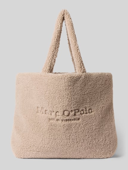 Marc O'Polo Shopper mit Teddyfell-Optik Taupe 2