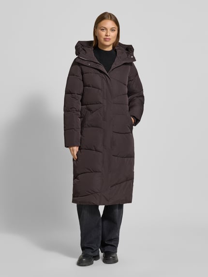 Mazine Steppmantel mit Kapuze und Eingrifftaschen Aubergine 4