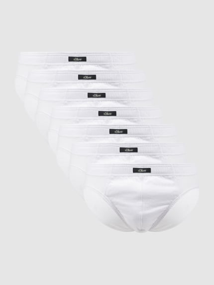 s.Oliver RED LABEL Slip van katoen in een set van 7 stuks Wit - 1