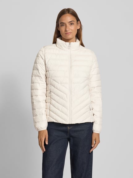 s.Oliver RED LABEL Slim fit gewatteerd jack met opstaande kraag Offwhite - 4