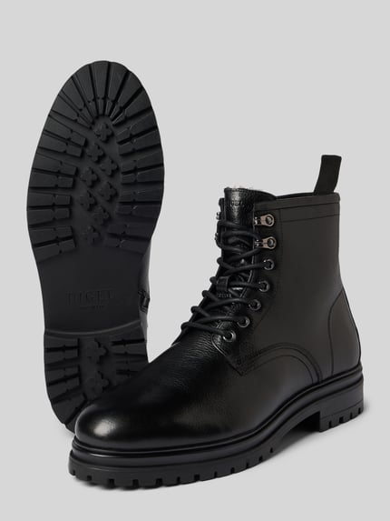 DIGEL Kozaki sznurowane z detalem z logo model ‘Savoy’ Czarny 4