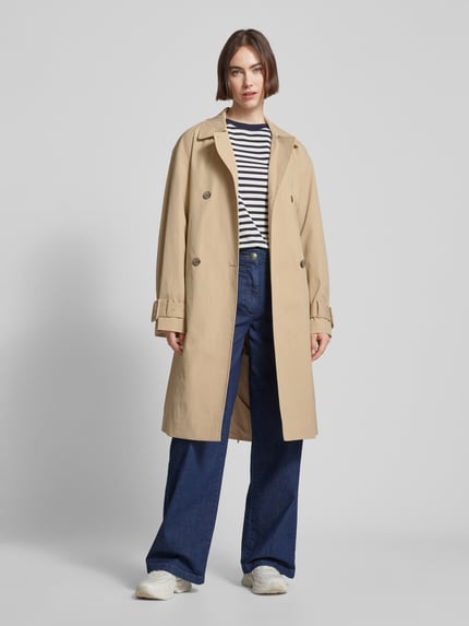 Tom Tailor Trenchcoat met strikceintuur Beige - 1