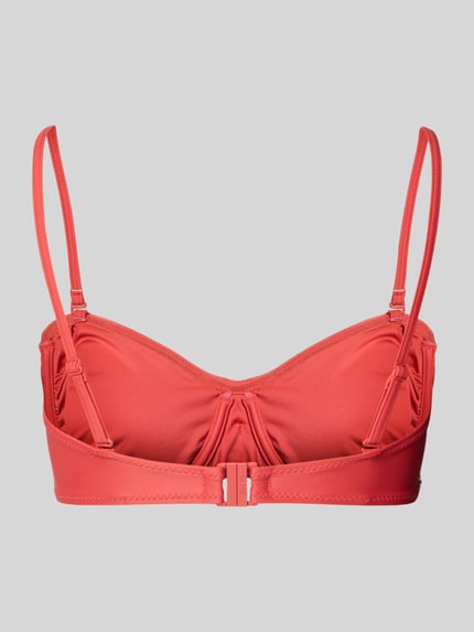 Produktfoto, Bikini-Oberteil mit Spaghettiträgern Modell 'Kelli' von Barts, roter Farbton, Material-Mix mit Stretch-Anteil, Hakenverschluss, Bandeau Fit