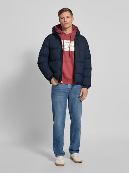 Tom Tailor Denim Regular Fit Puffer Jacket mit Kapuze Dunkelblau 1