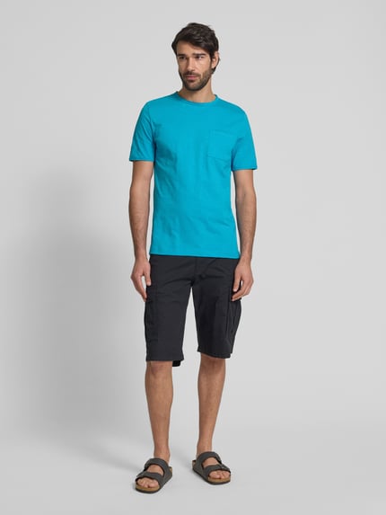 s.Oliver RED LABEL Regular fit T-shirt van puur katoen Turquoise - 1