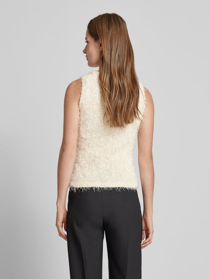 someday. Stricktop mit Fransen Modell 'Taulini' Beige 5