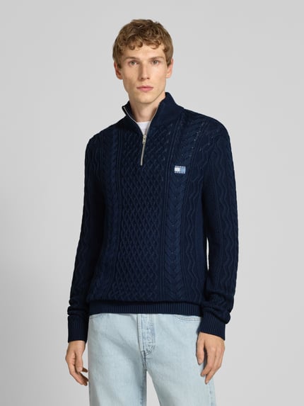 Tommy Jeans Regular Fit Strickpullover aus reiner Baumwolle Marine 4