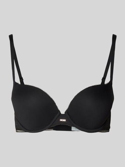 BOSS Push Up BH mit Spitzenbesatz Modell 'PURE' Black 1