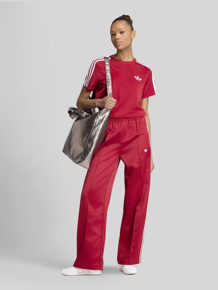 adidas Originals Loose Fit Trainingshose mit Logo-Stitchings Rot 1