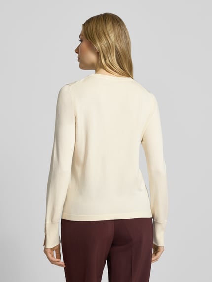 Christian Berg Woman Selection Strickpullover mit Rundhalsausschnitt Ecru 5