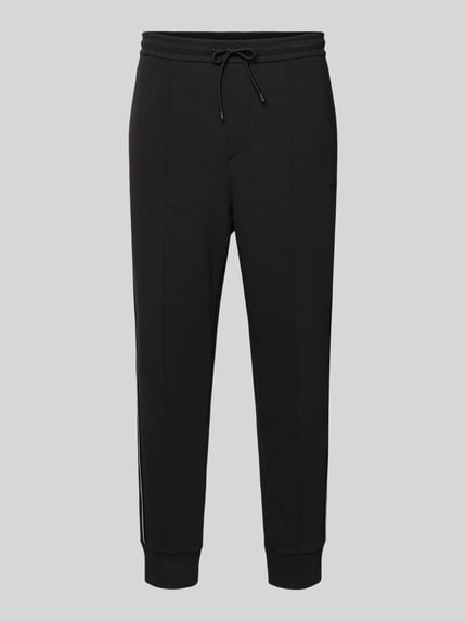 Produktfoto, Regular Fit Sweatpants aus Baumwoll-Mix Modell 'JOIN HADIKO' von BOSS Green, Optik: Unifarben, Piqué, fixierte Bügelfalten, Tunnelzug, Bundabschluss: elastisch, seitliche Eingrifftaschen