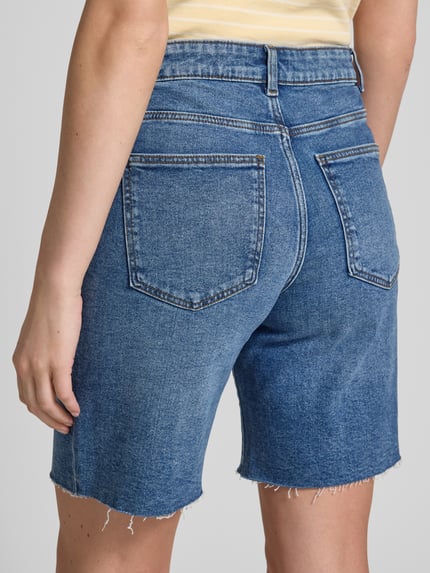 VERO MODA Regular Fit Jeansshorts aus Baumwoll-Mix Modell 'CLEO' Jeansblau 3
