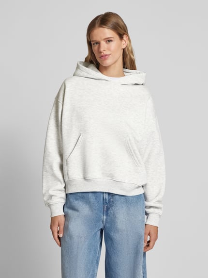 Gina Tricot hoodie met kangoeroezak Lichtgrijs gemêleerd - 4