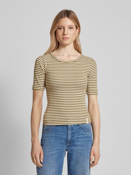 esmé studios T-Shirt mit Streifenmuster Modell 'Blossom' Altrosa 4