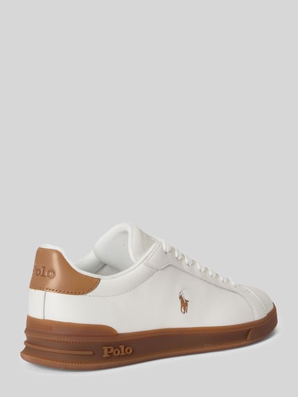 Polo Ralph Lauren Low Top Sneaker aus echtem Rindsleder Weiss 4