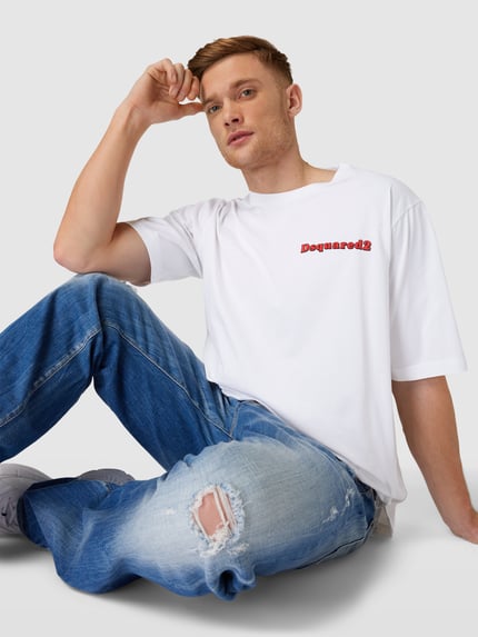 Dsquared2 T-shirt z nadrukiem z logo Biały 3