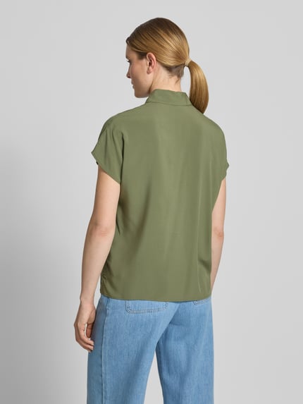 Christian Berg Woman relaxed fit blouse van viscose Olijfgroen - 5