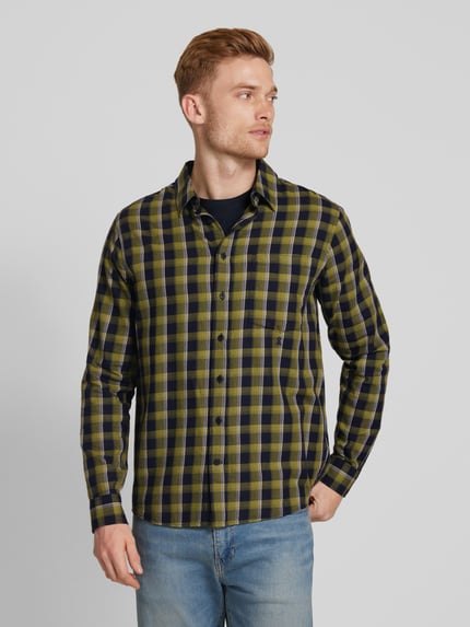 ARMEDANGELS Regular Fit Freizeithemd mit Label-Stitching Modell 'NOAAMOS' Apfel 4
