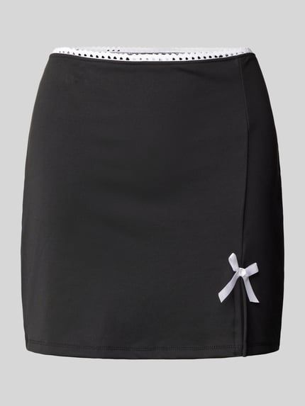 NOISY MAY® Mini-rok met strikdetail, model 'ZITA' Zwart - 2