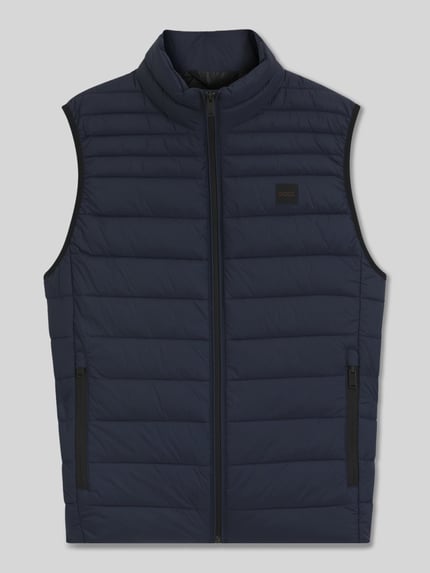 BOSS Orange Slim Fit Steppweste mit Label Patch Modell 'ODENO2' Marine 1