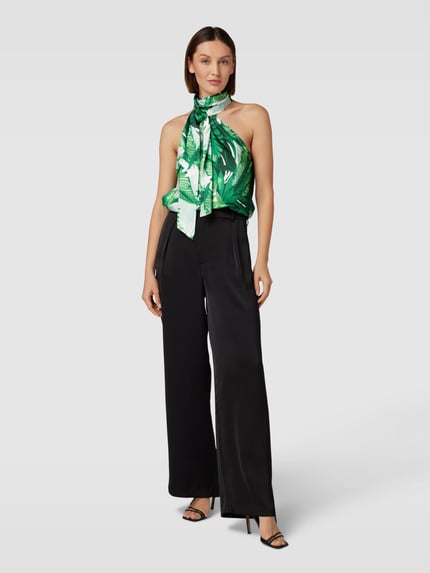 Lauren Ralph Lauren Crop Top mit floralem Allover-Muster Gruen 1