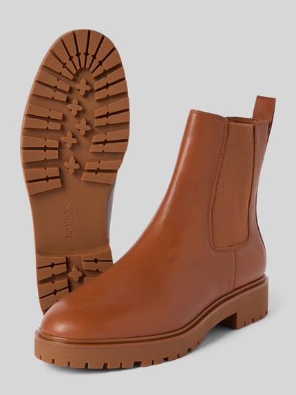 Lauren Ralph Lauren Chelsea Boots mit Label-Applikation Modell 'ALLYSON' Cognac 4