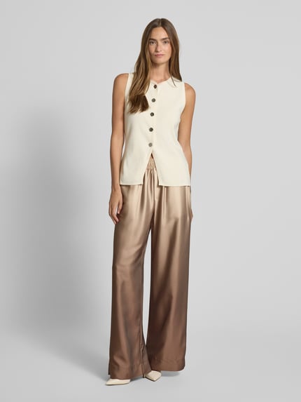 mbyM Broek met elastische band, model 'Asaka' Beige - 1
