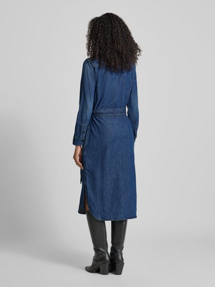 Lauren Ralph Lauren Sukienka koszulowa z imitacji jeansu model ‘LANAINE’ Jeansowy niebieski 5