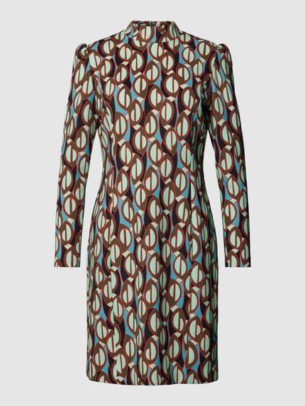 Marc Cain Knielanges Kleid mit Allover-Muster Mint 2