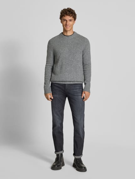 Christian Berg Men Strickpullover aus Woll-Mix Graphit 1