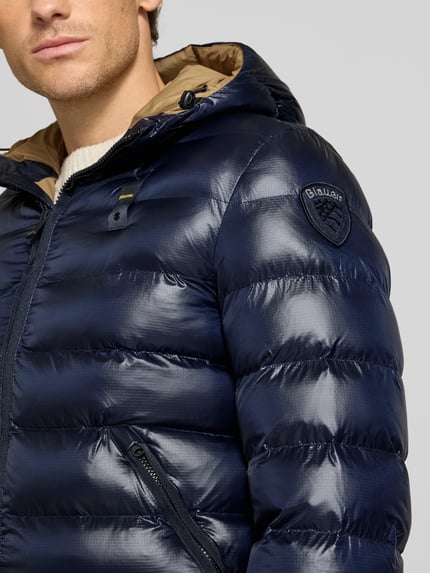 Blauer USA Steppjacke mit Zweiwege-Reißverschluss Modell 'ADAMS' Marine 3