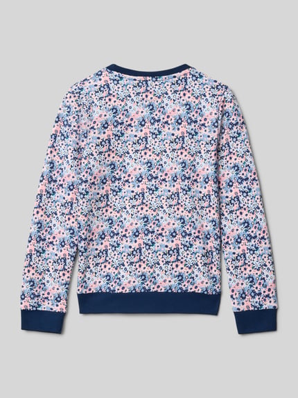 GUESS Bluza z czystej bawełny z nadrukiem z logo model ‘Active’ Granatowy 3