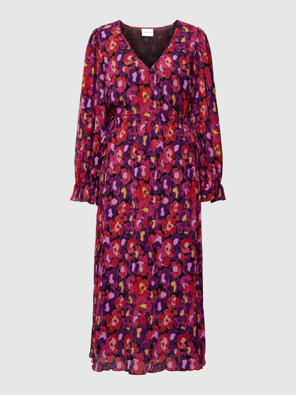 Fabienne Chapot Midikleid mit Allover-Muster Modell 'Pauline' Hellrot 2