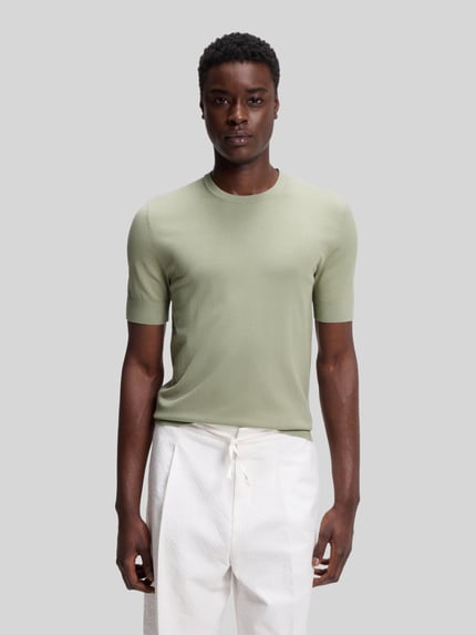 HUGO Sweter o kroju slim fit z drobnego splotu Miętowy 4