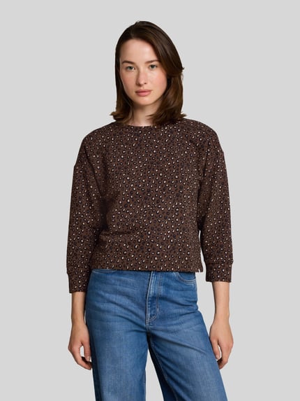 Tom Tailor Denim relaxed fit sweatshirt van katoenmix Zwart - 4